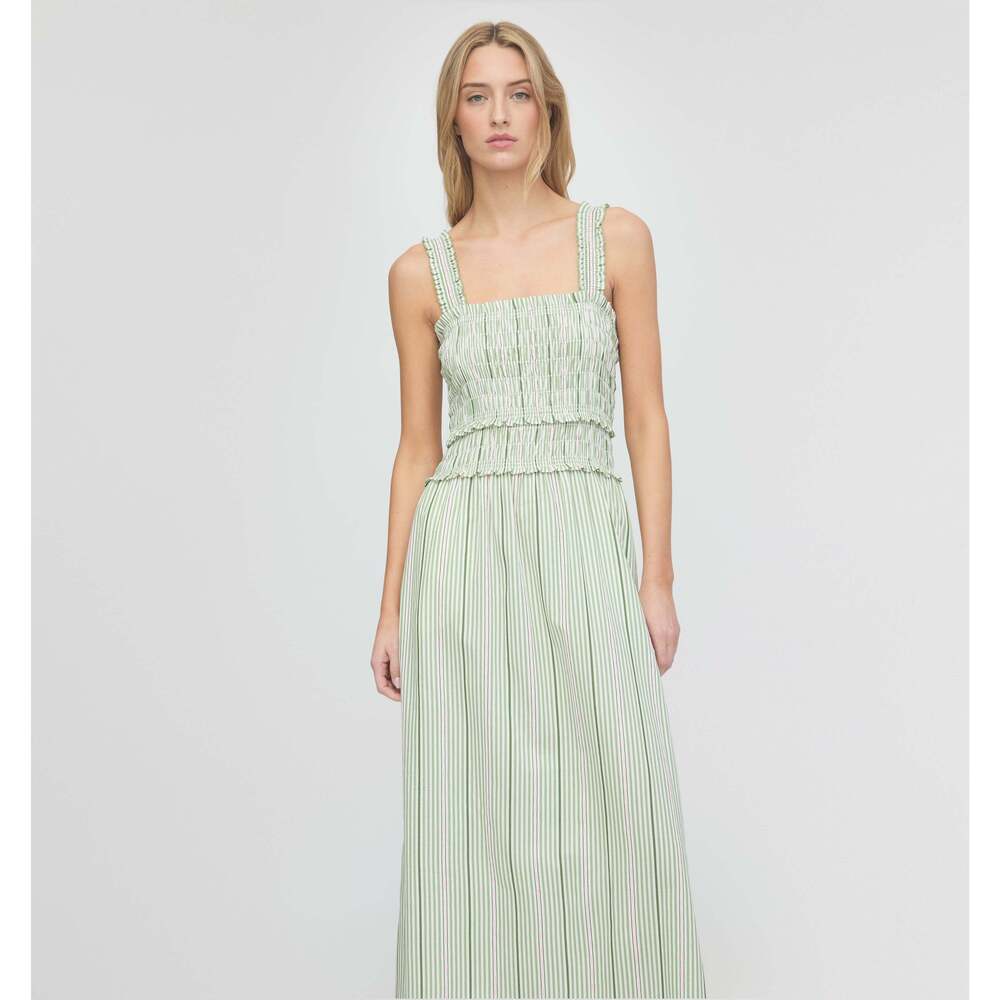 Hill House Home The Azalea Maxi Nap Dress - Green Jacquard Stripe Size XLGreen J - Picture 3 of 4